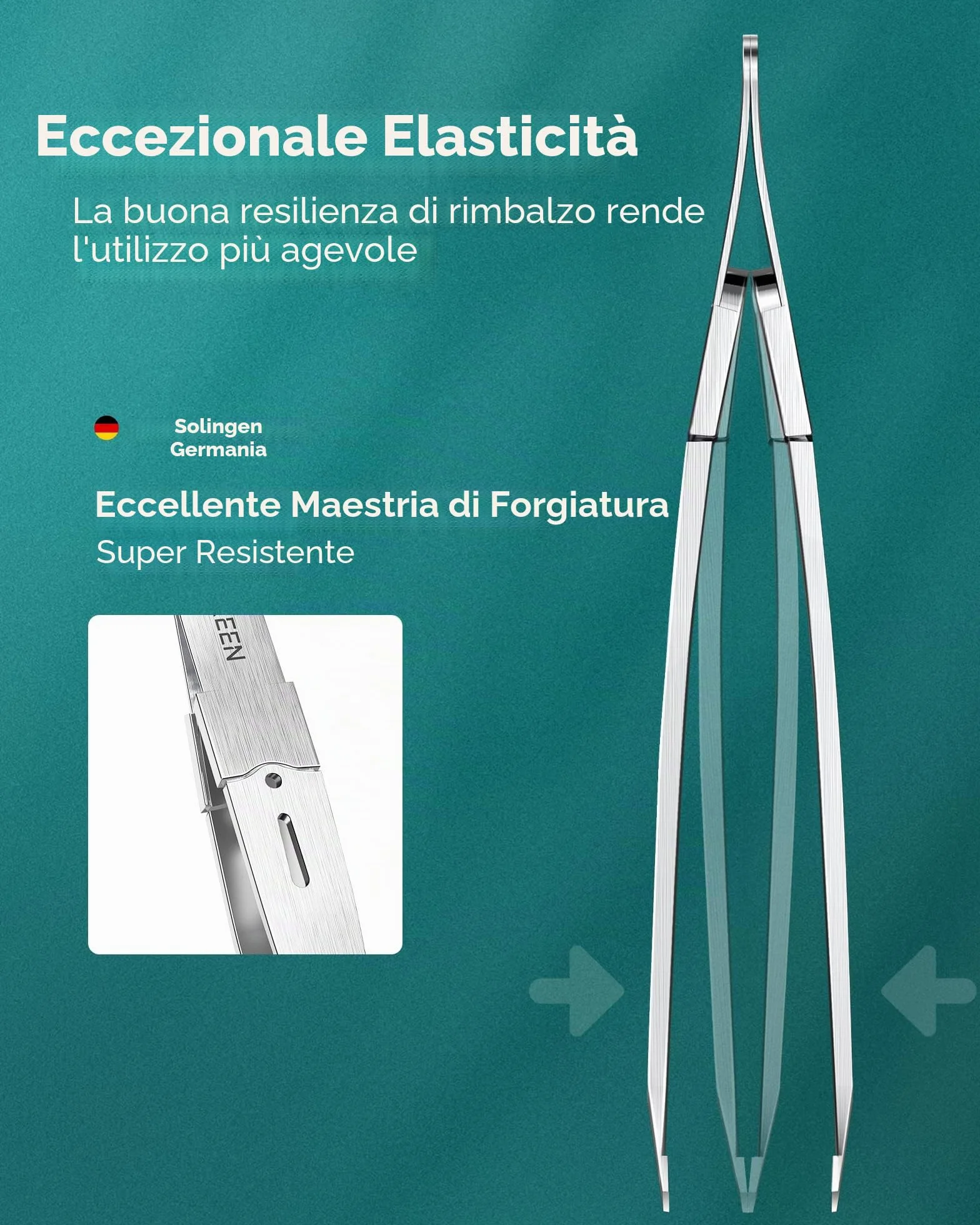 MR.GREEN Pinzette per peli del viso da donna, pinzette professionali di precisione per sopracciglia per donne e uomini,