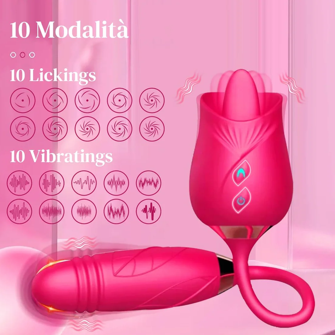 Vibratoreper Donna Professionale Wireless Sexytoysys Coppia Ovetto Vibrante Telecomando Sex Toys Succhia Clotoride Vibratore per Uomo Sex Toy Vibratoriper Donne Dildo Realistico 10 Modalità, A26012101