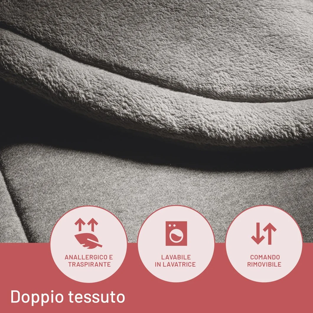Imetec Intellisense Cervical – Termoforo cervicale e spalle, sollievo a tensioni e contratture, 47x52 cm, tessuto anallergico lavabile, 5 temperature, massima vestibilità