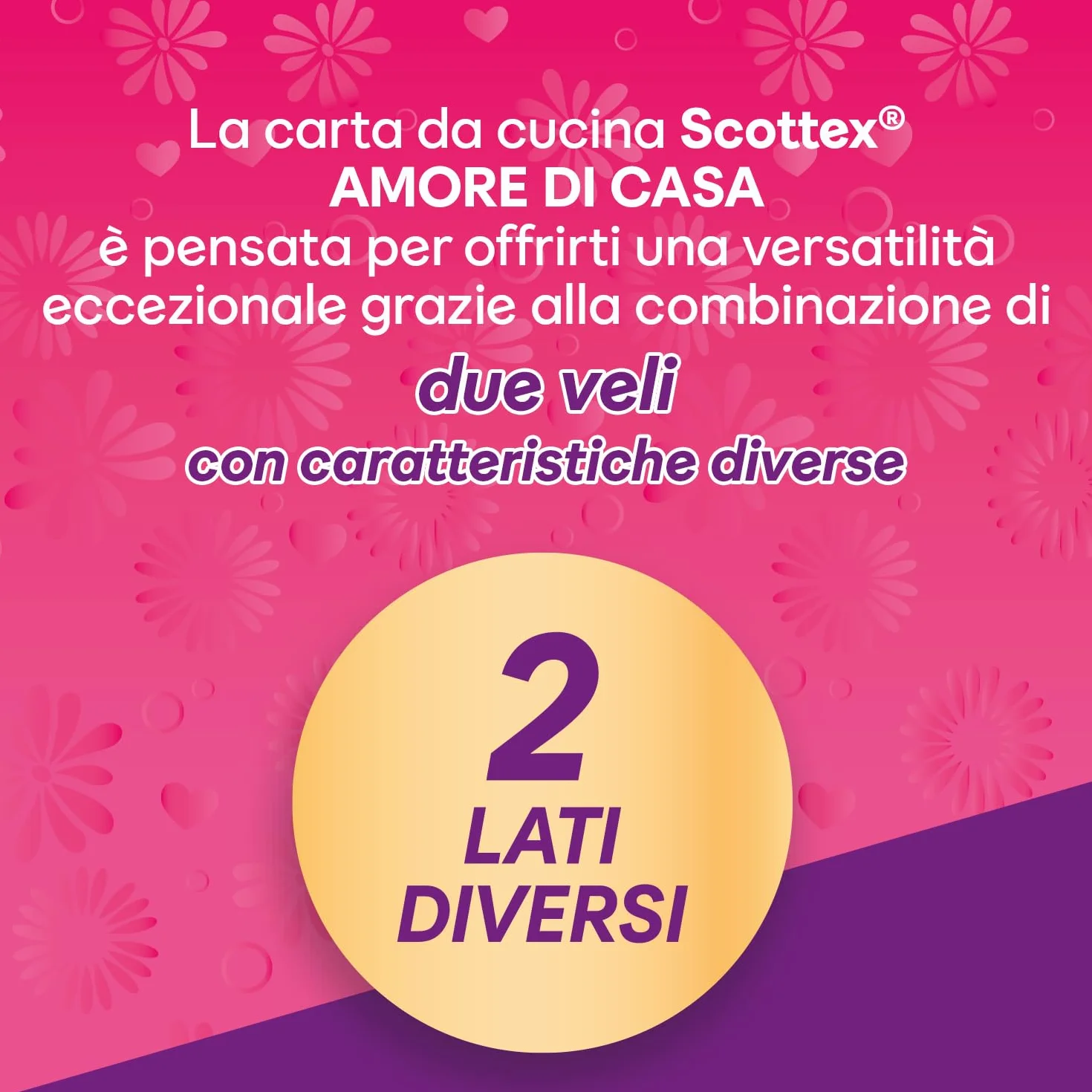 Scottex Amore di Casa Carta da Cucina 21 Rotoli 68 Strappi Carta Assorbente Rotoloni