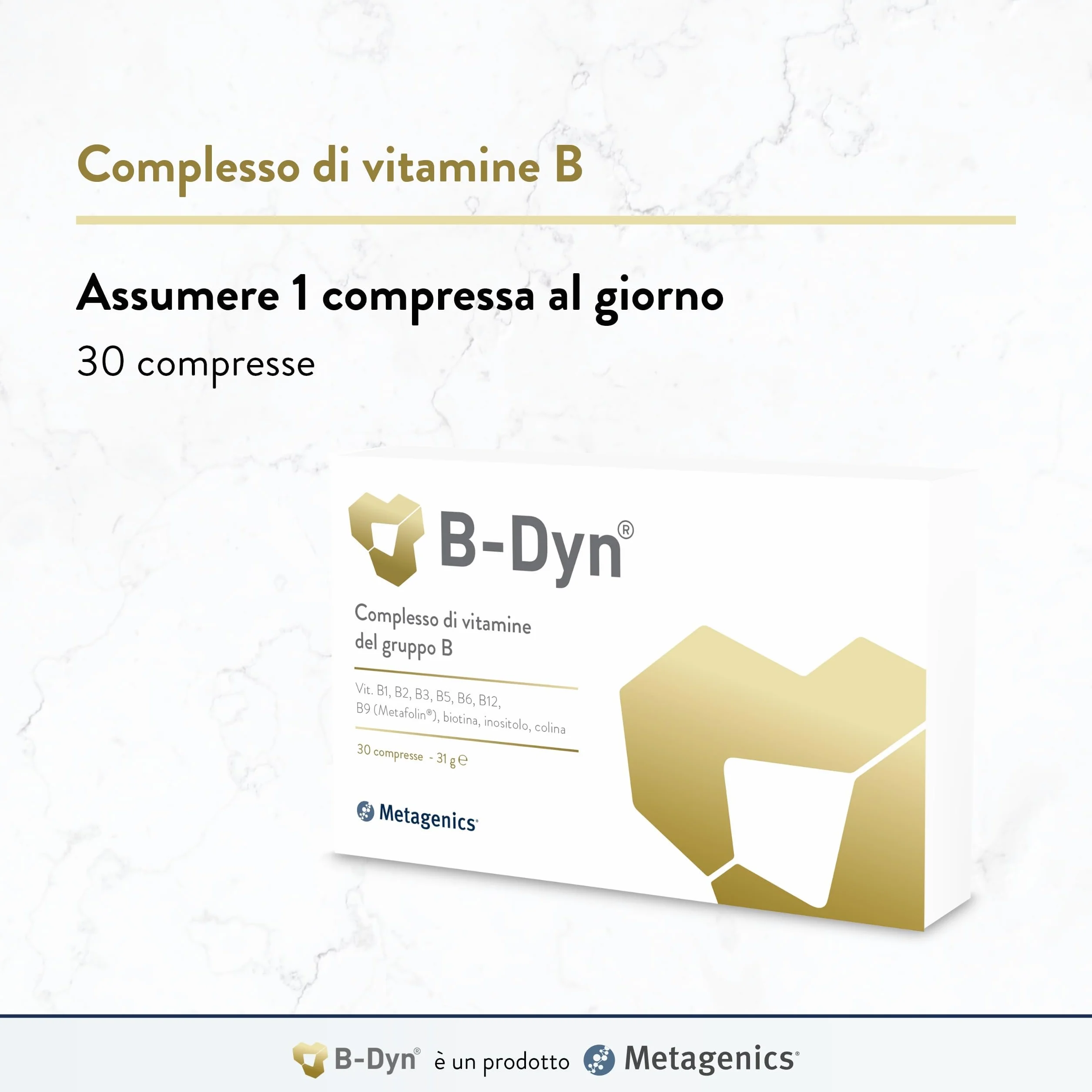 Metagenics B-Dyn 30 Compresse Sostiene Sistema Nervoso Metabolismo Omocisteina