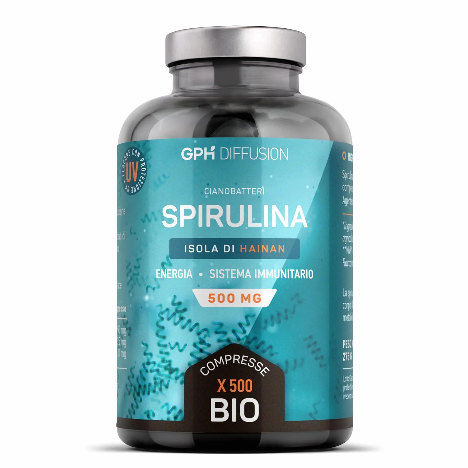 Spirulina Biologica 500mg 500 compresse
