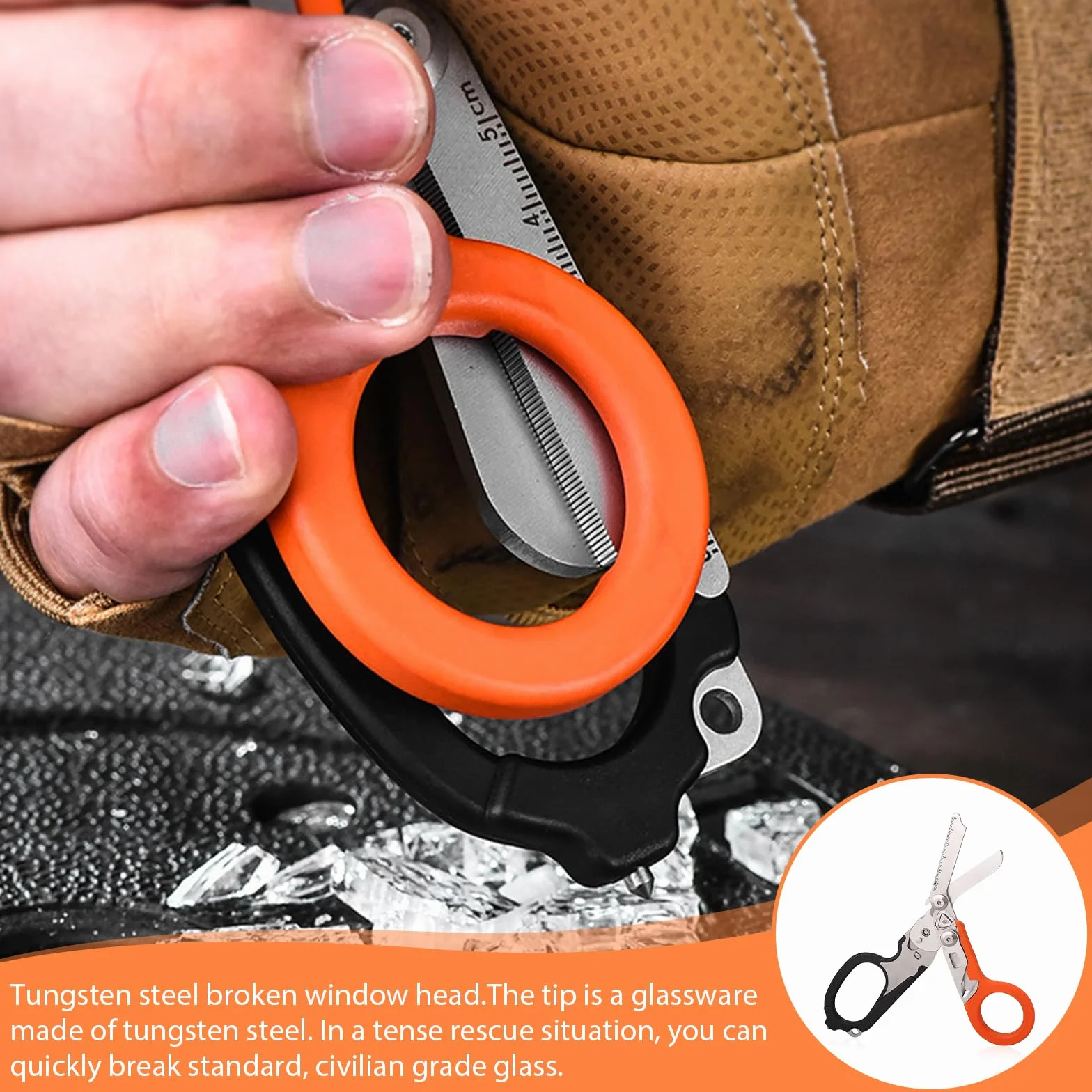Forbici da Trauma Multitool 6 Funzioni Acciaio Inox Pieghevole per Emergenza Soccorso