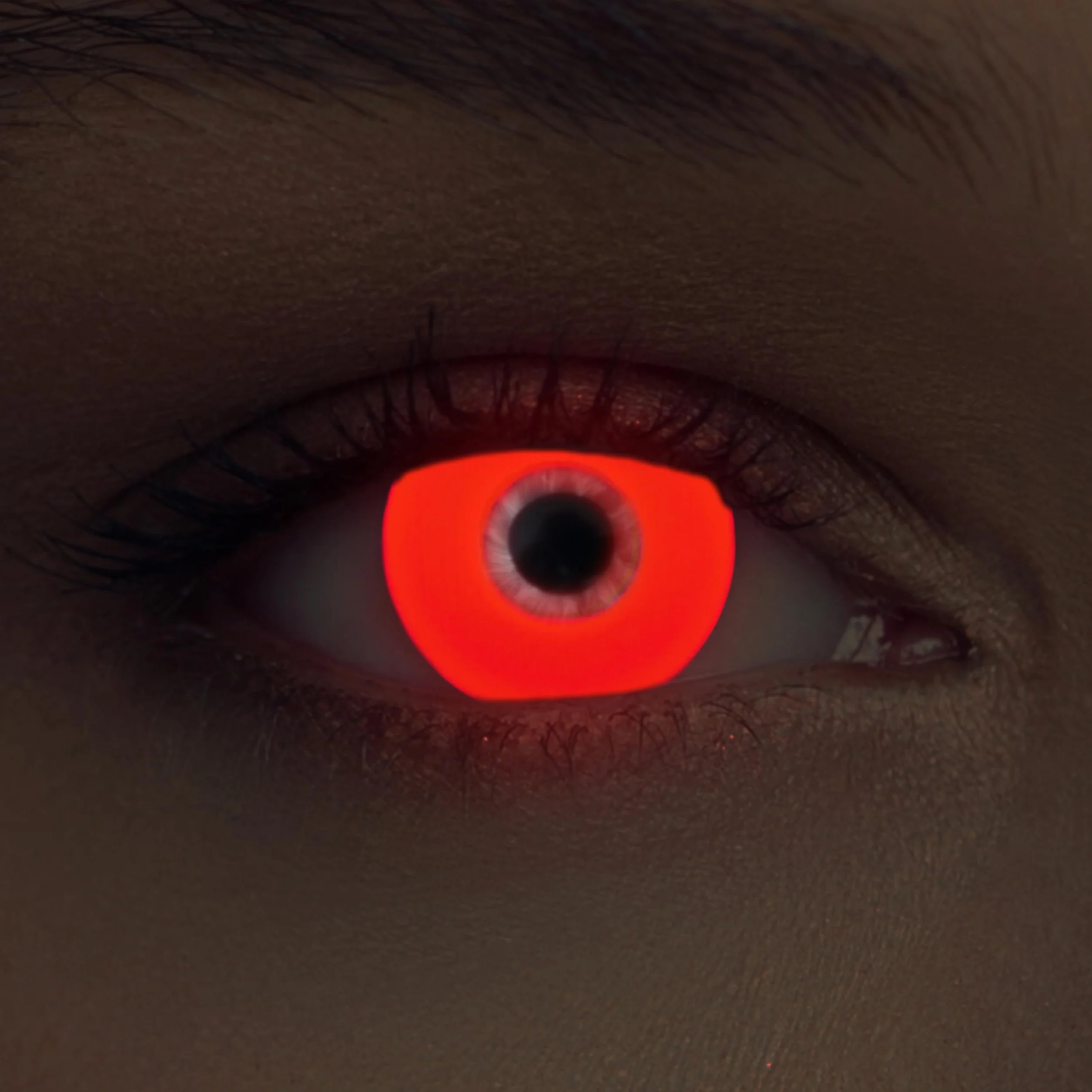 Lenti a contatto colorate Halloween Glowing, senza gradazione, 1 paio con custodia, Rosso 14.00