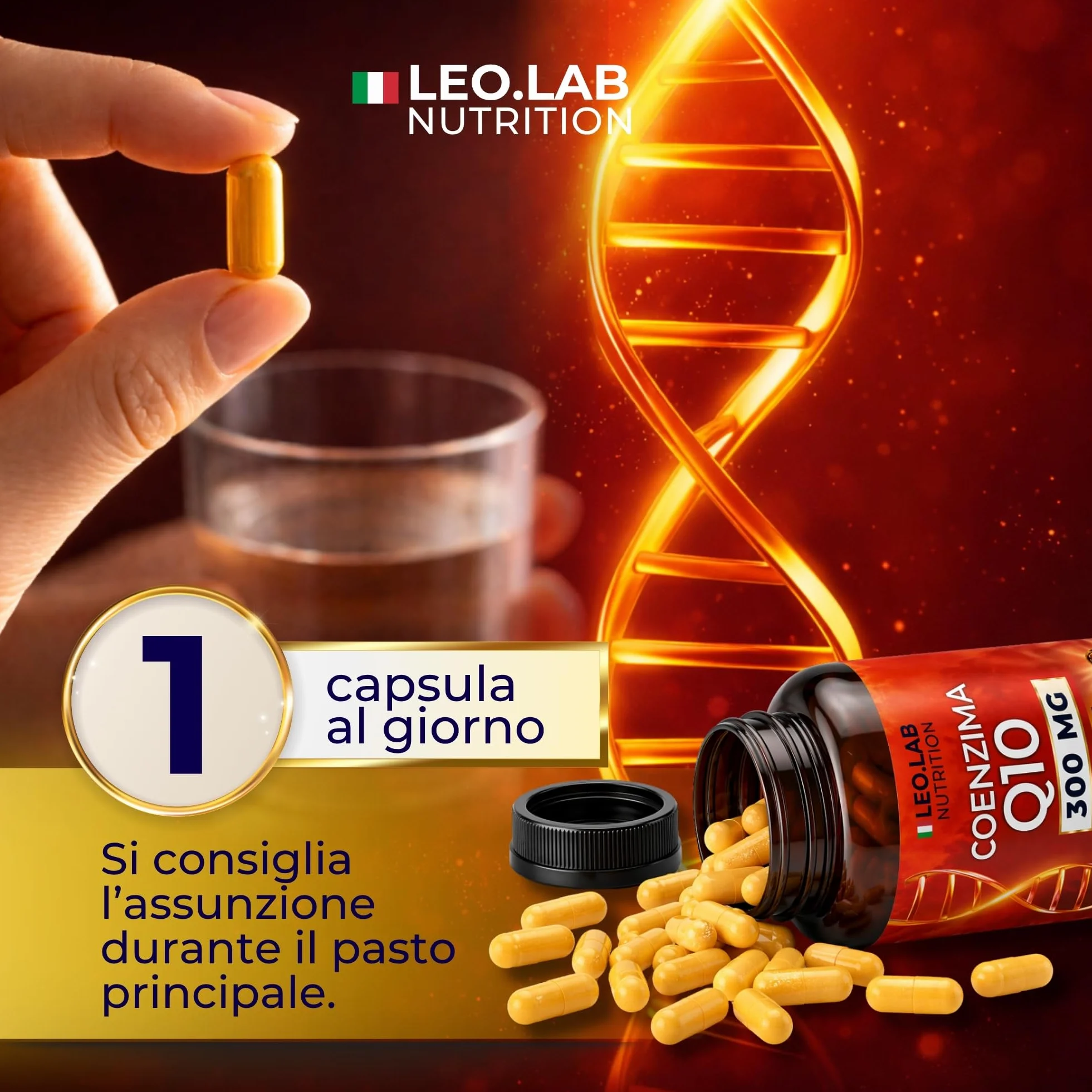Coenzima Q10 300mg ad Alto Dosaggio 120 Capsule (4 Mesi di Scorta) - Integratore Q10 Made in Italy
