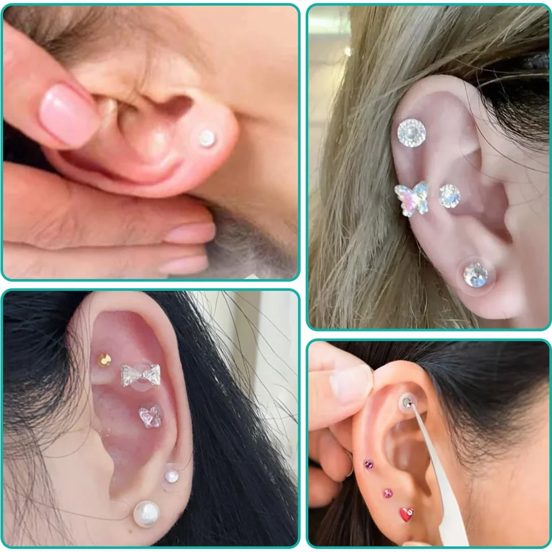 20 Pezzi Cerotti Per Punto Auricolare Di Agopuntura,Alla moda Cerotti Per Punto Auricolare,Cerotto Per Pressione Dell'orecchio,Include penna per agopuntura Massaggio Orecchio Auricoloterapia(A)