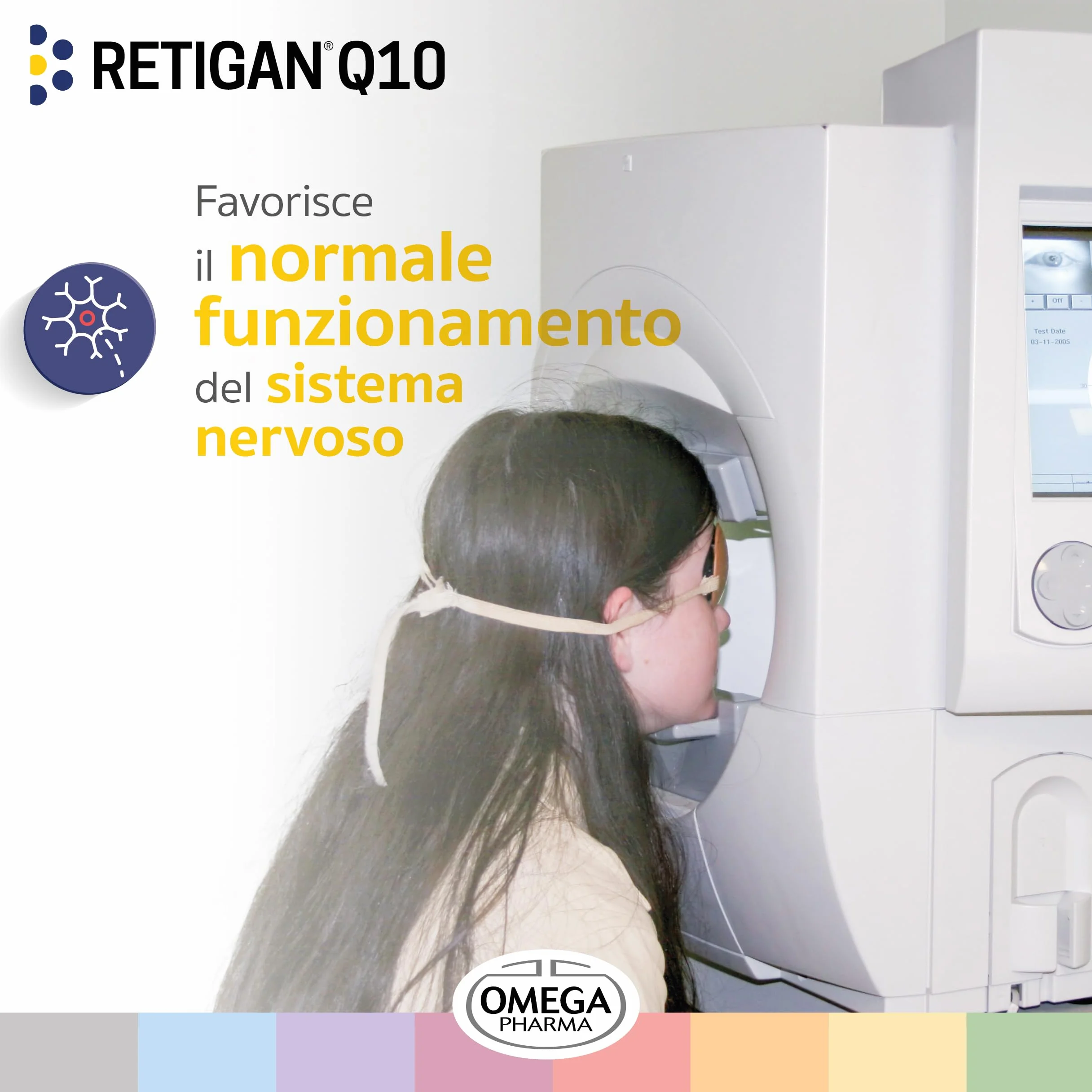 Omega Pharma - Retigan Q10 - Contribusce al Normale Funzionamento del Sistema Nervoso - 30 Bustine