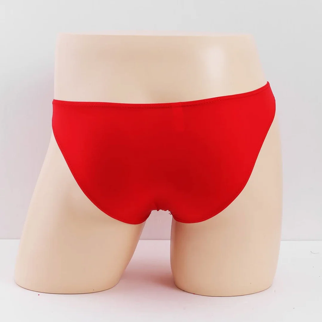 Perizoma da Uomo Sexy Slip Bikini Biancheria Intima con Naso Elefante Vita Bassa Mankini Stile Animale Rosso 1 Confezione