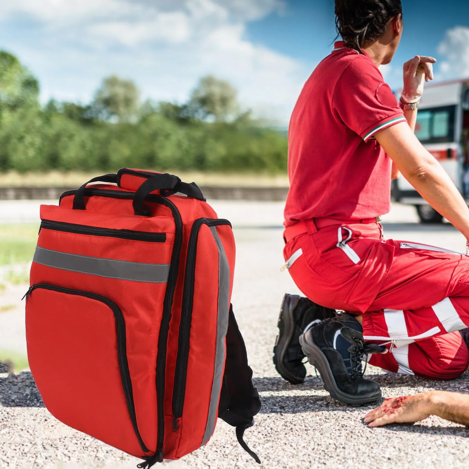 Zaino di Pronto Soccorso Impermeabile Multifunzionale Grande Capacità