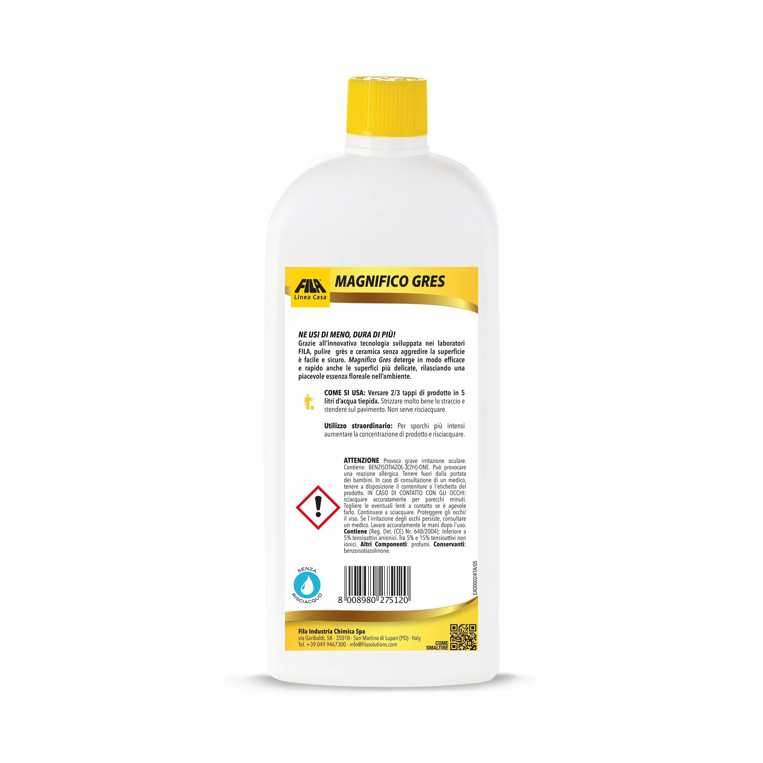 MAGNIFICO GRES Detergente Pavimento Gres Porcellanato Effetto Legno 1L