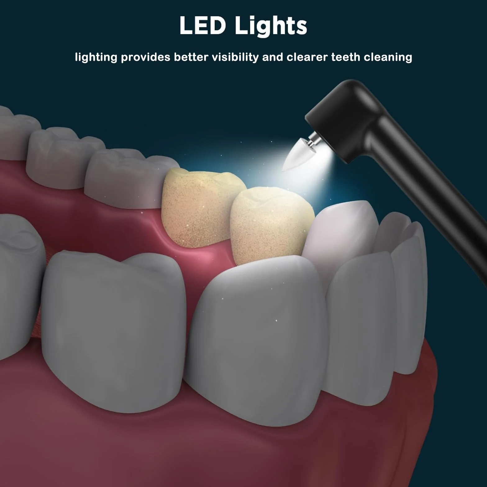 Lucidatrice elettrica per denti, rimozione placca con 6 testine - Smacchiatore dentale sbiancante