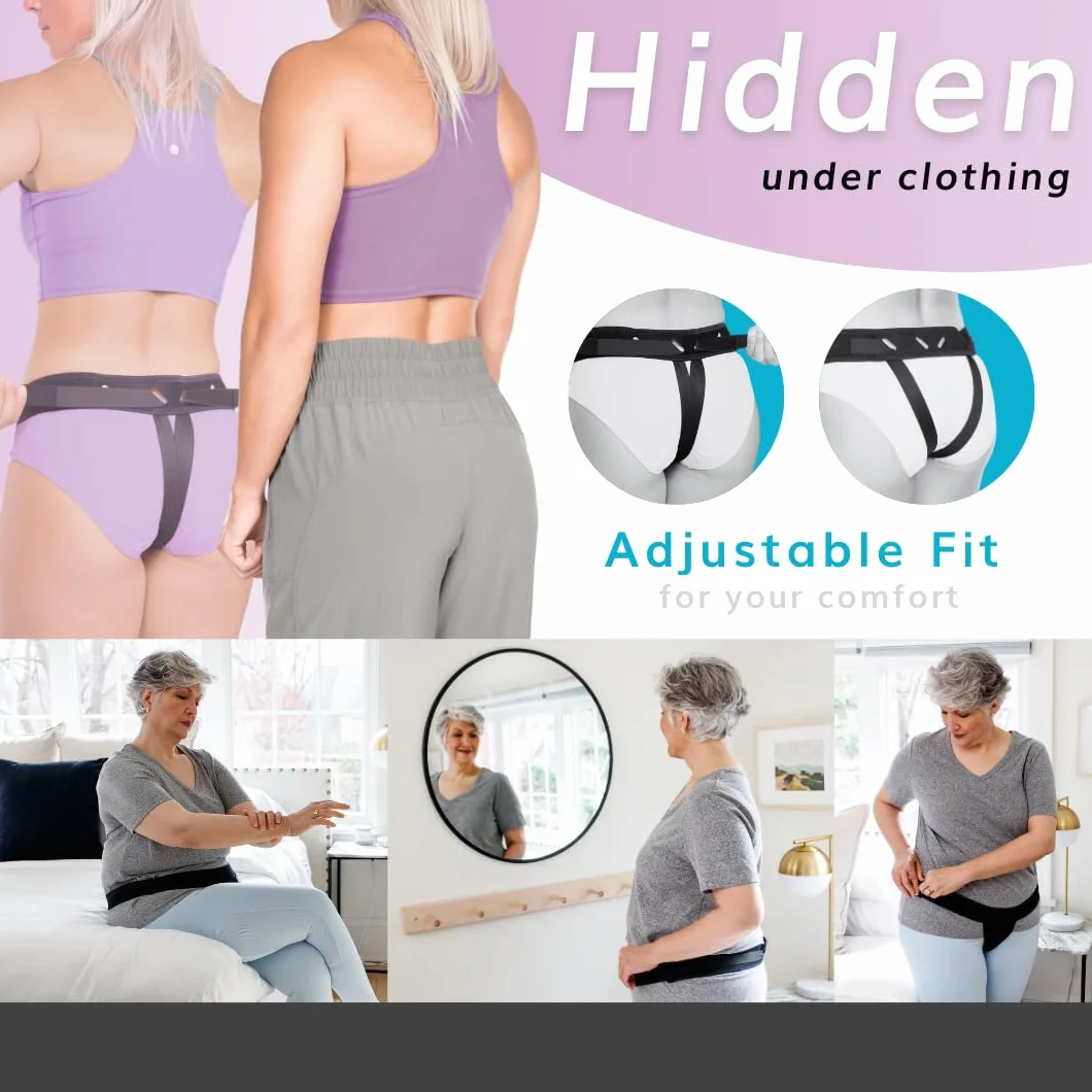 BraceAbility Pelvic Pro - Cintura di supporto per prolasso da donna, in attesa di brevetto, per vescica caduta, varicosità vulvari, recupero post-parto e sinfisi Pubis disfunzione dolore (M)