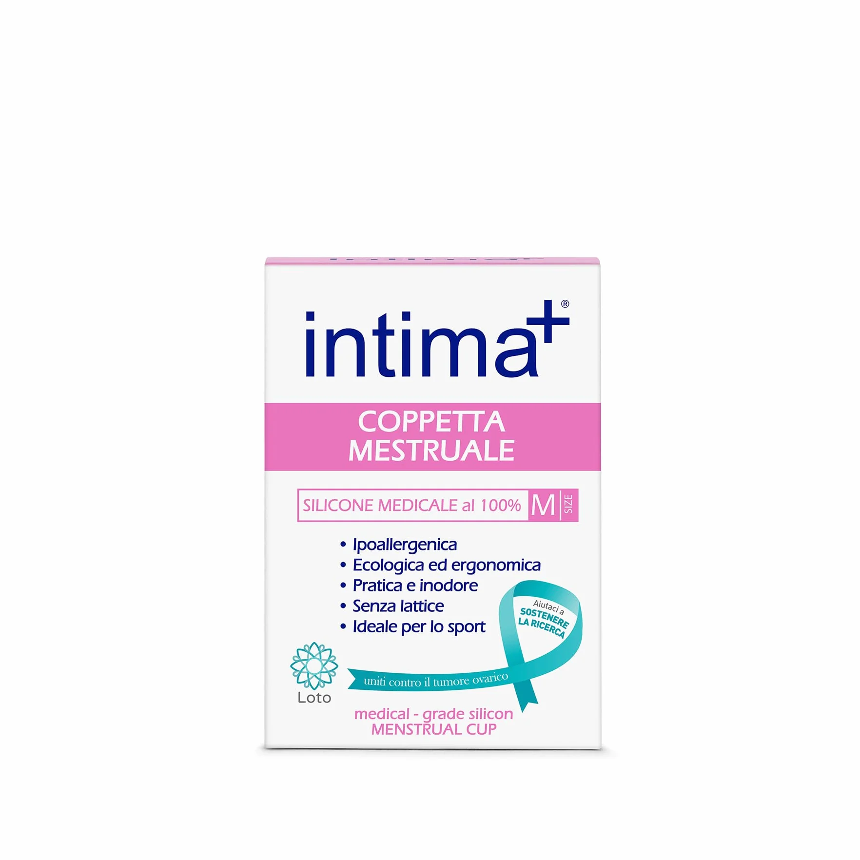 Intima+ | Coppetta Mestruale, Coppette Mestruali in Silicone Medicale al 100%, Coppa Mestruale Ecologica, Coppetta Mestruale Protettiva e Discreta, Taglia M