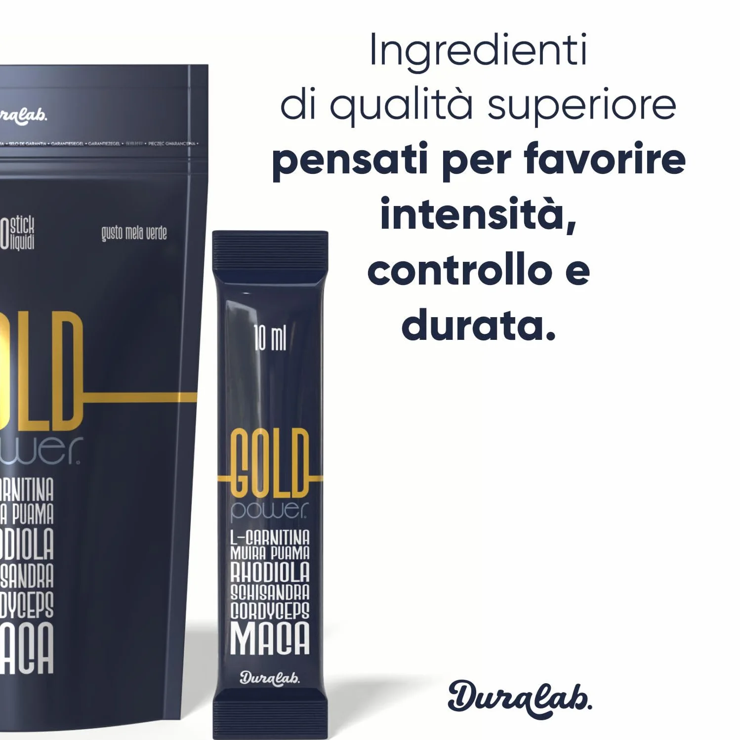 GOLD POWER Integratore Uomo con Maca 200 ml, Muira Puama, Cordyceps, Rhodiola, Schisandra, L-Carnitina Made in Italy – Supporto Energia, Vitalità e Tono Fisico (1 Pezzo)