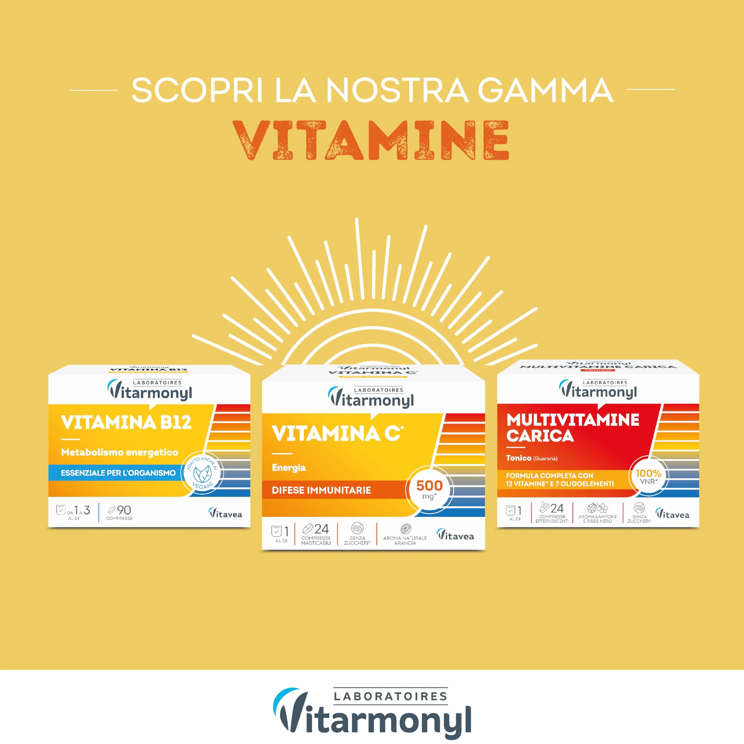 Vitamina D3 - Formula Potenziata 2000 UI - Integratore Difese Immunitarie - Assorbimento Calcio e Fosforo, Salute Ossa, Denti e Muscoli - Sistema Immunitario - 90 Compresse - Vitarmonyl