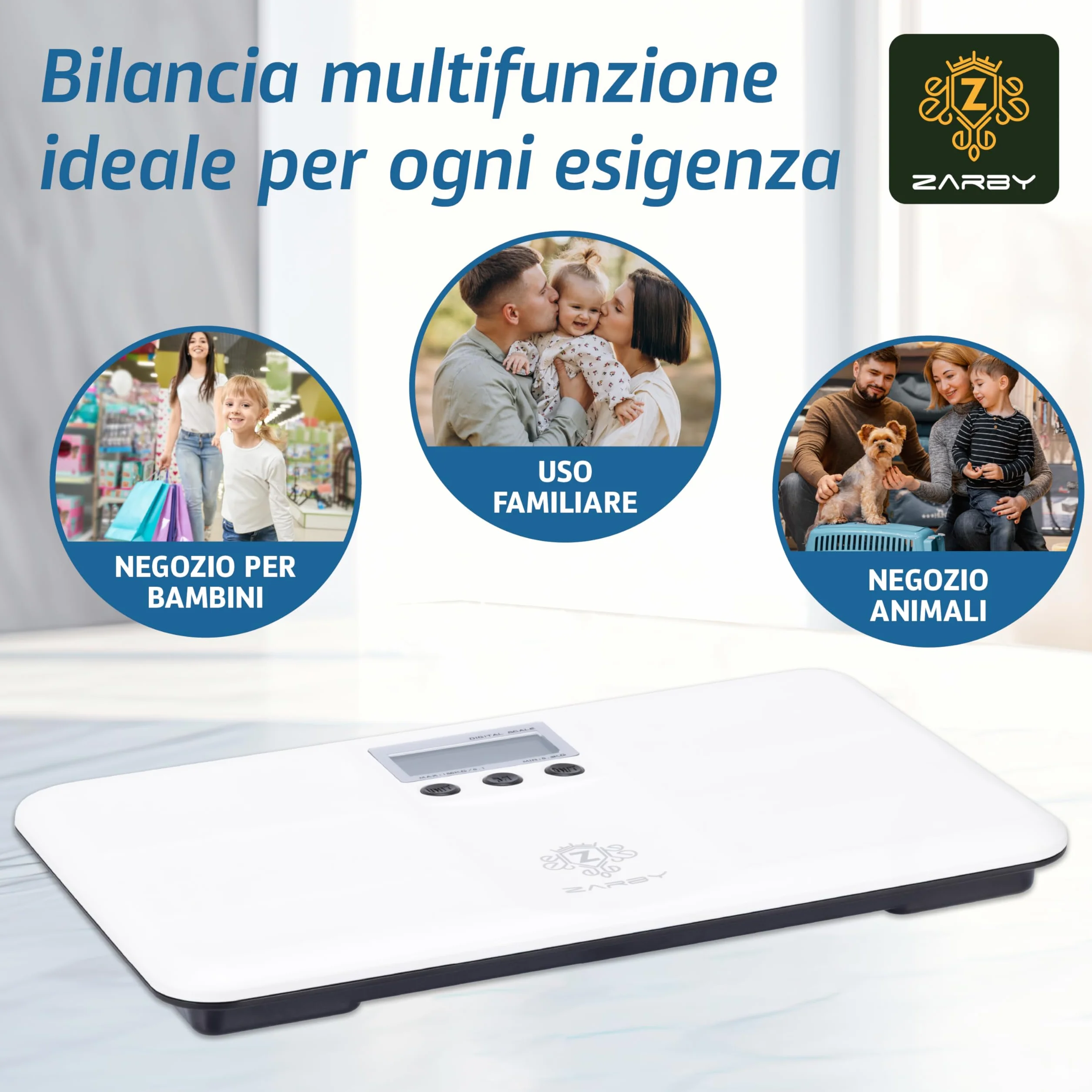 Bilancia Neonato Professionale con Display Retroilluminato e Funzioni Intelligenti