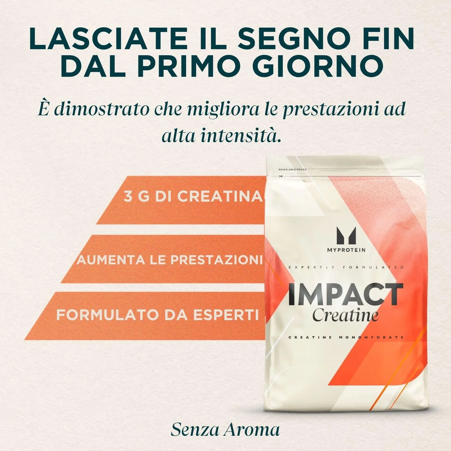 Myprotein Impact Creatina Monoidrato Senza Aroma 500 g 147 Porzioni Micronizzata