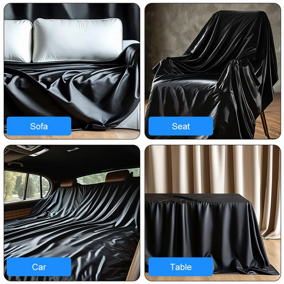 Lenzuolo impermeabile in PVC 200x220 cm Copriletto letto nero