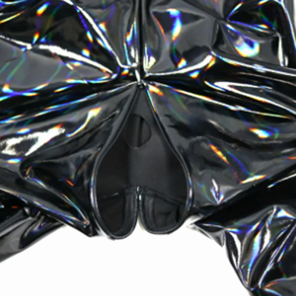 Sexy Uomo Latex Wet Look Catsuit Pelle Verniciata Bundle