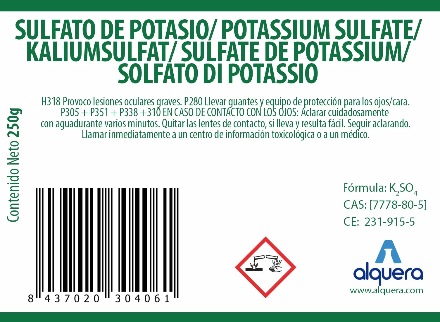 Solfato di Potassio (250g)