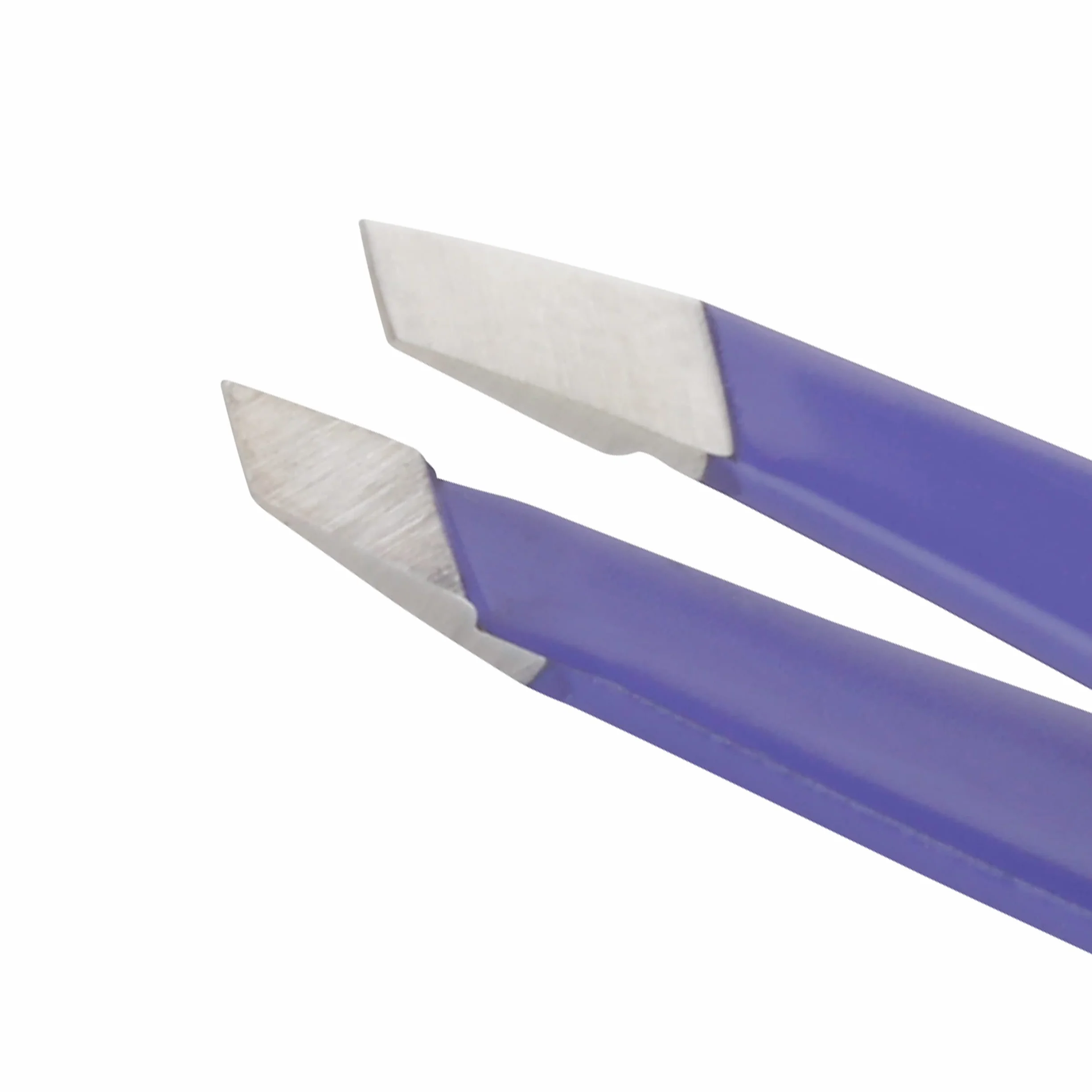 TWEEZERMAN Mini pinzetta (punte di precisione inclinate affilate a mano, qualità professionale, ergonomica, per sopracciglia, acciaio inox)