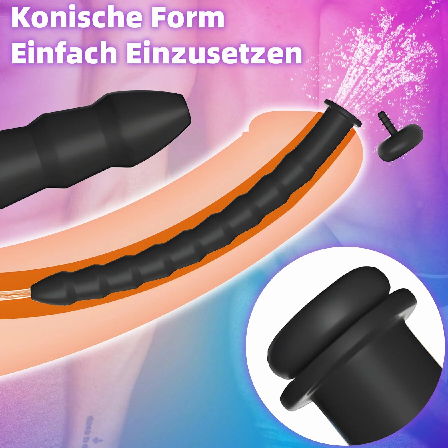 Set 5 Dilatatori per Pene in Silicone Cavo Antiscivolo Plug Uretrale Stimolazione Prostata Giocattoli Sessuali BDSM
