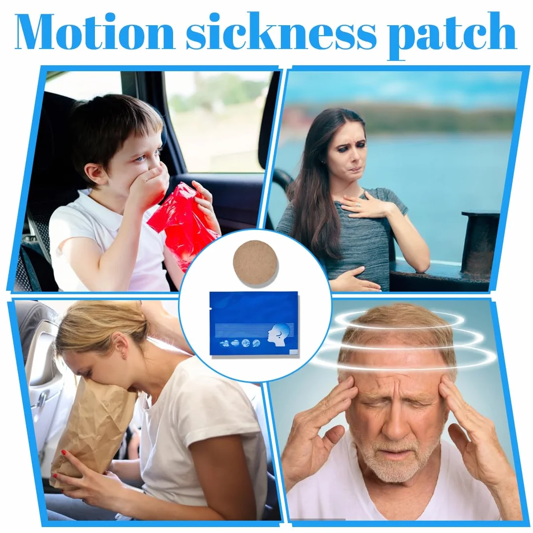 GXGM 72 pcs Patch per cinetosi, anti nausea per malattia marina, alleviare vomito, nausea, vertigini derivati da viaggi di auto, navi, aeroplani, azione rapida e nessun effetto collaterale