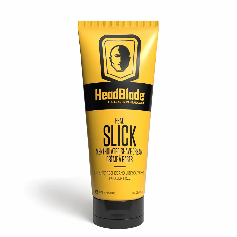 HeadBlade - Crema da barba al mentolato HeadSlick, da usare ovunque tu sia la rasatura - 8 fl oz