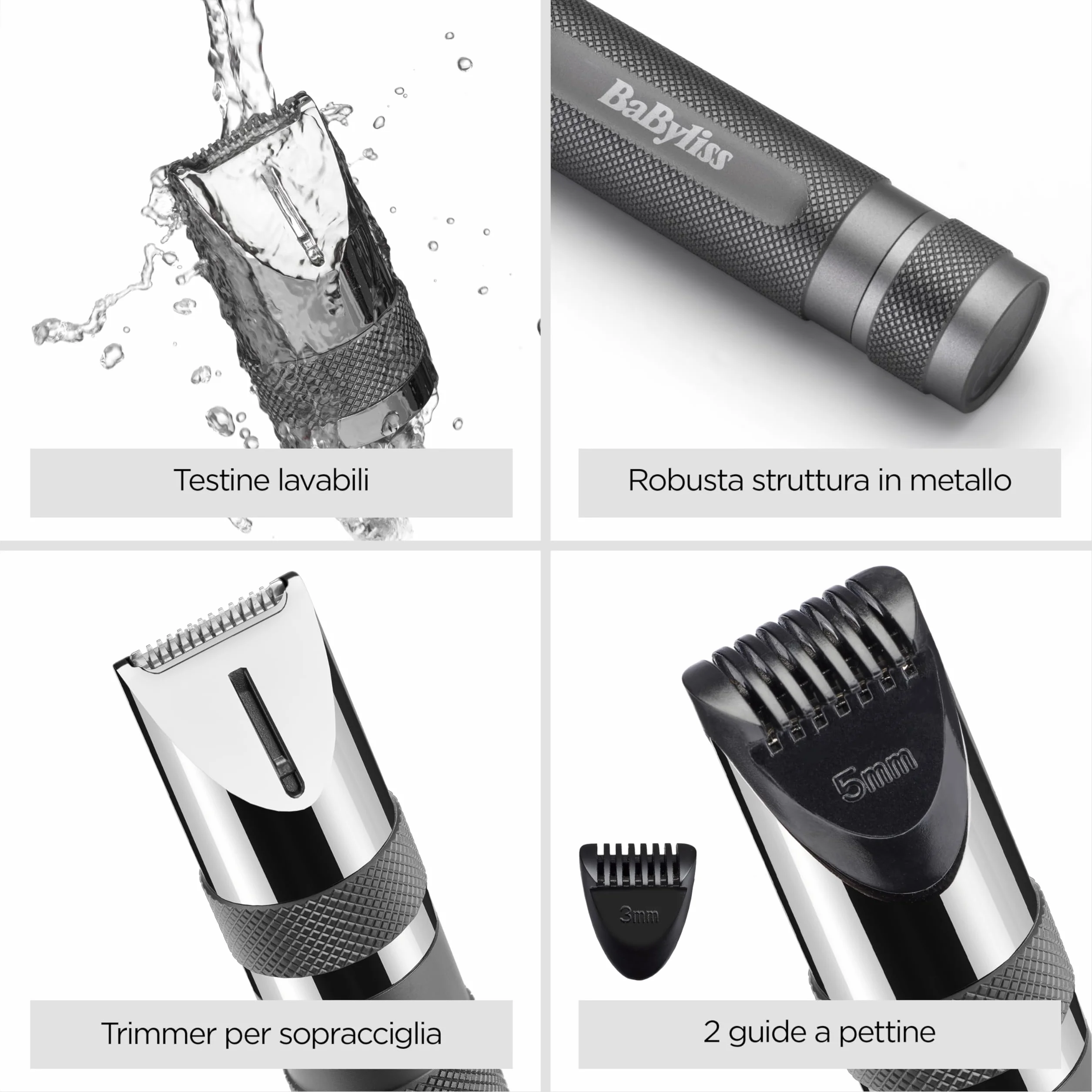 BaByliss Super-X Metal Trimmer do nosa/uszu/brwi E116E