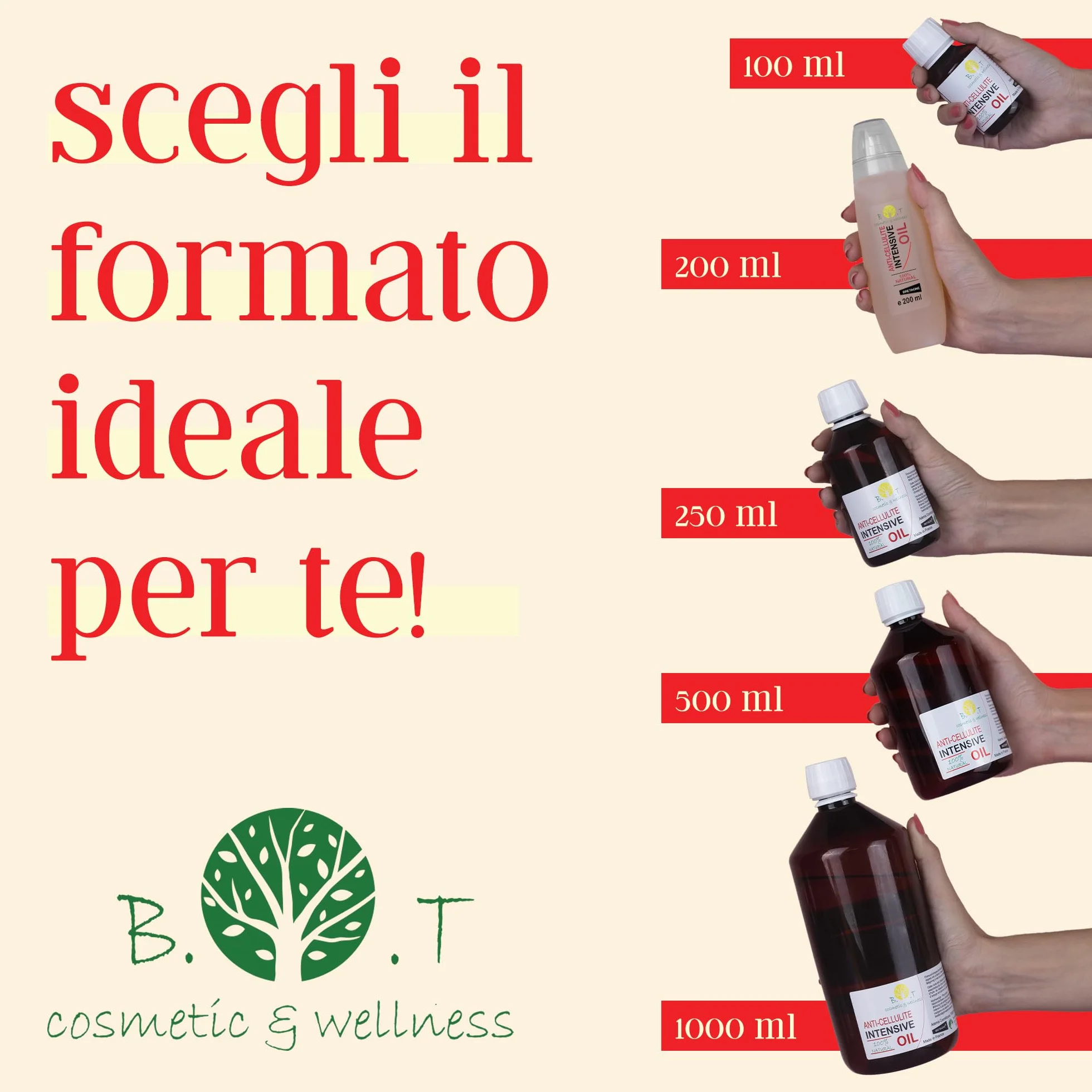 Olio da Massaggio Snellente e Anticellulite Ultra Intensivo 500 ml 100% Naturale Formula Penetrante Profonda