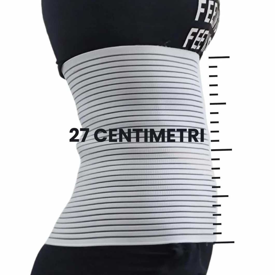 GYOUNG fascia addominale lombare bianca a strappo, guaina uomo donna contenitiva, panciera elastica post operatoria, contenimento ernia, pancera post parto, bustino