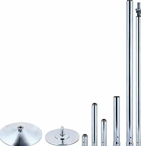 Palo per Pole Dance Regolabile in Altezza 2,24 m - 2,74 m Silver