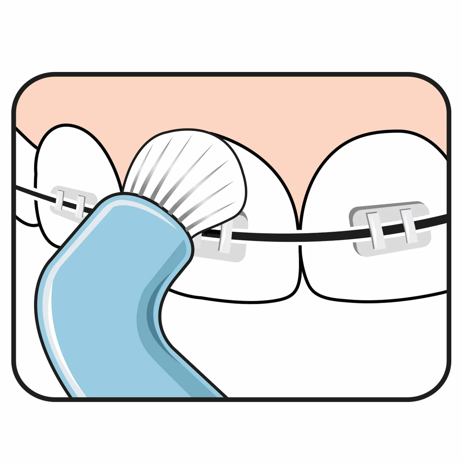 TEPE Compact Tuft Spazzolino da denti con testina rotonda per una pulizia accurata della bocca anche in impianti o protesi colorati Assortiti