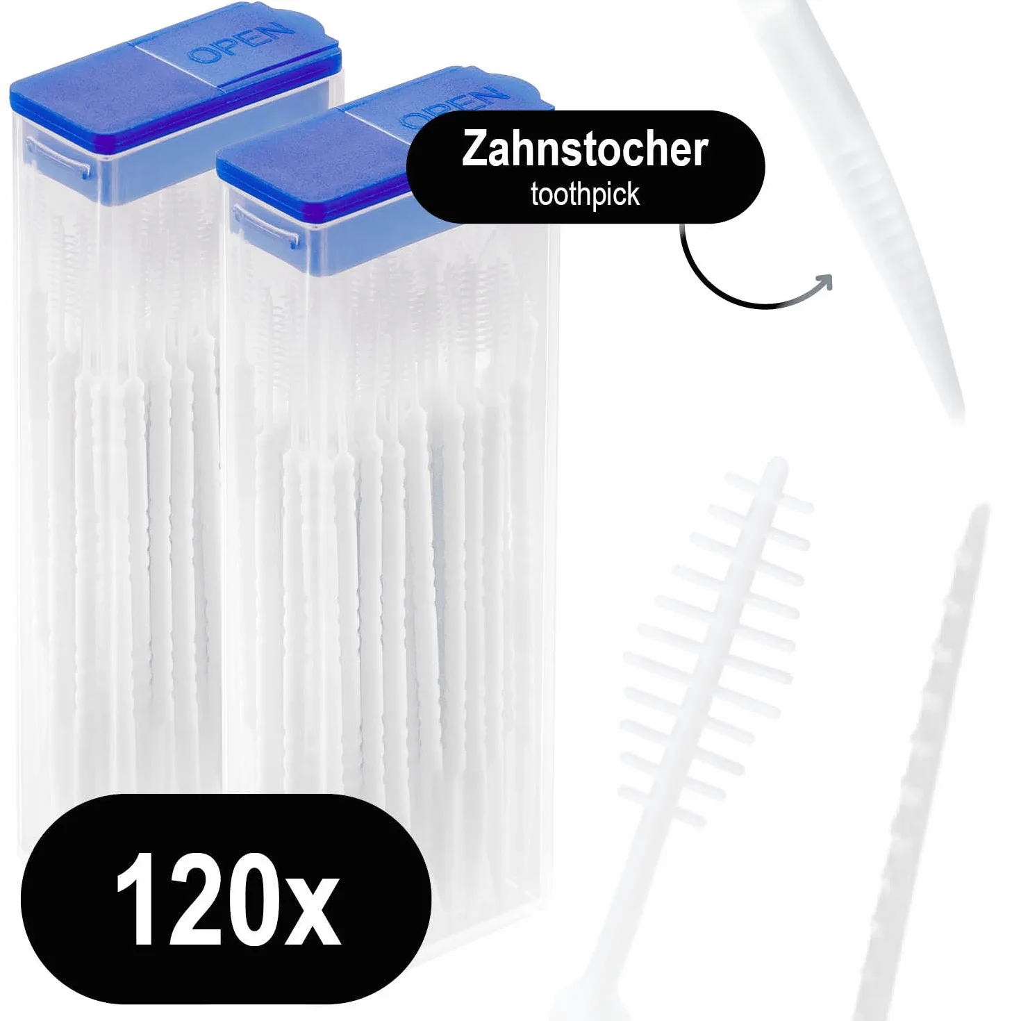 COM-FOUR® 120x Spazzola interdentale con distributore, spazzole per pulizia denti