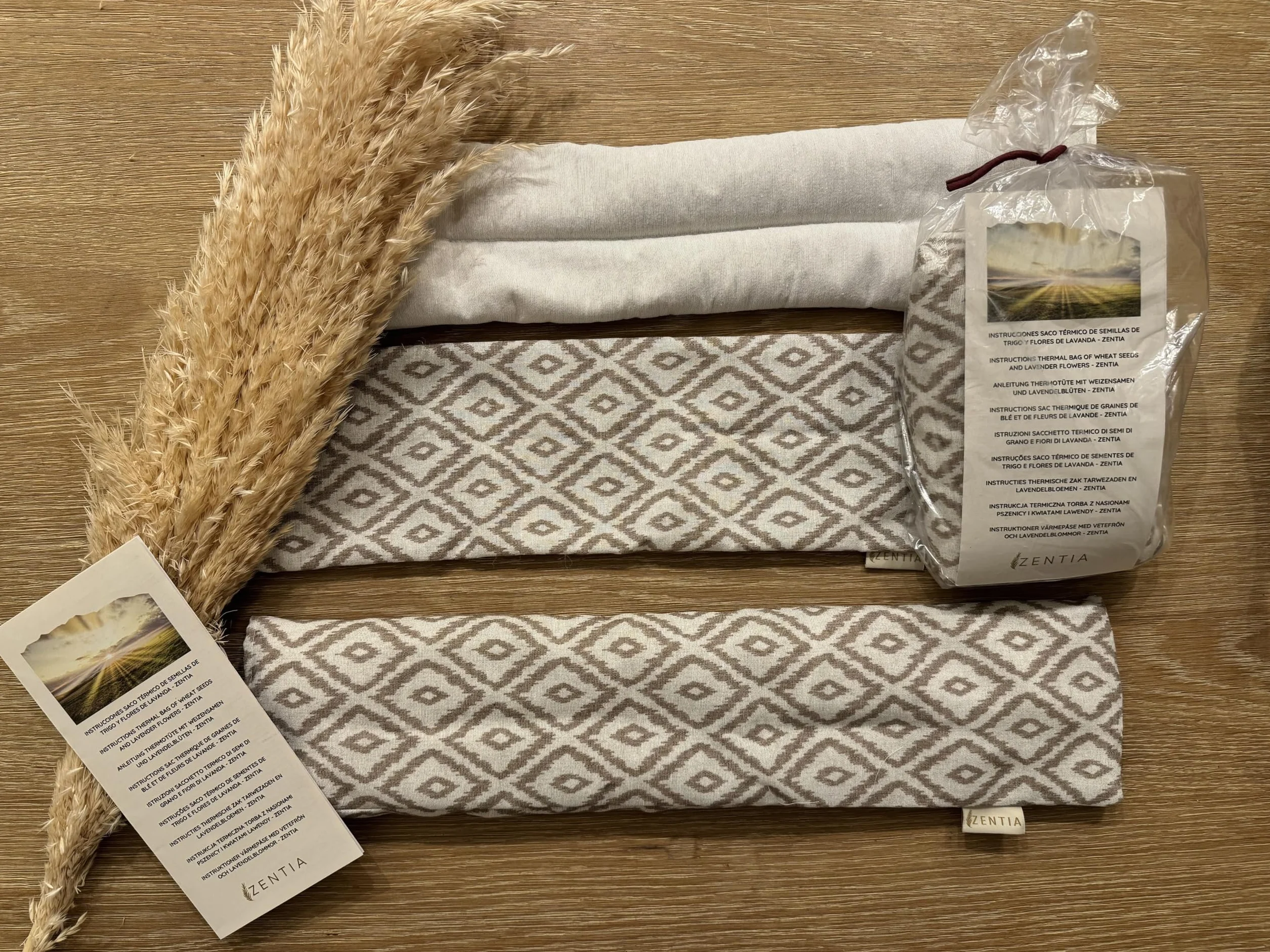 Sacco Semi Microonde 12x50cm Lavanda, 100% Cotone - Borsa Termica Calore e Freddo - Cuscino Cervical Grande