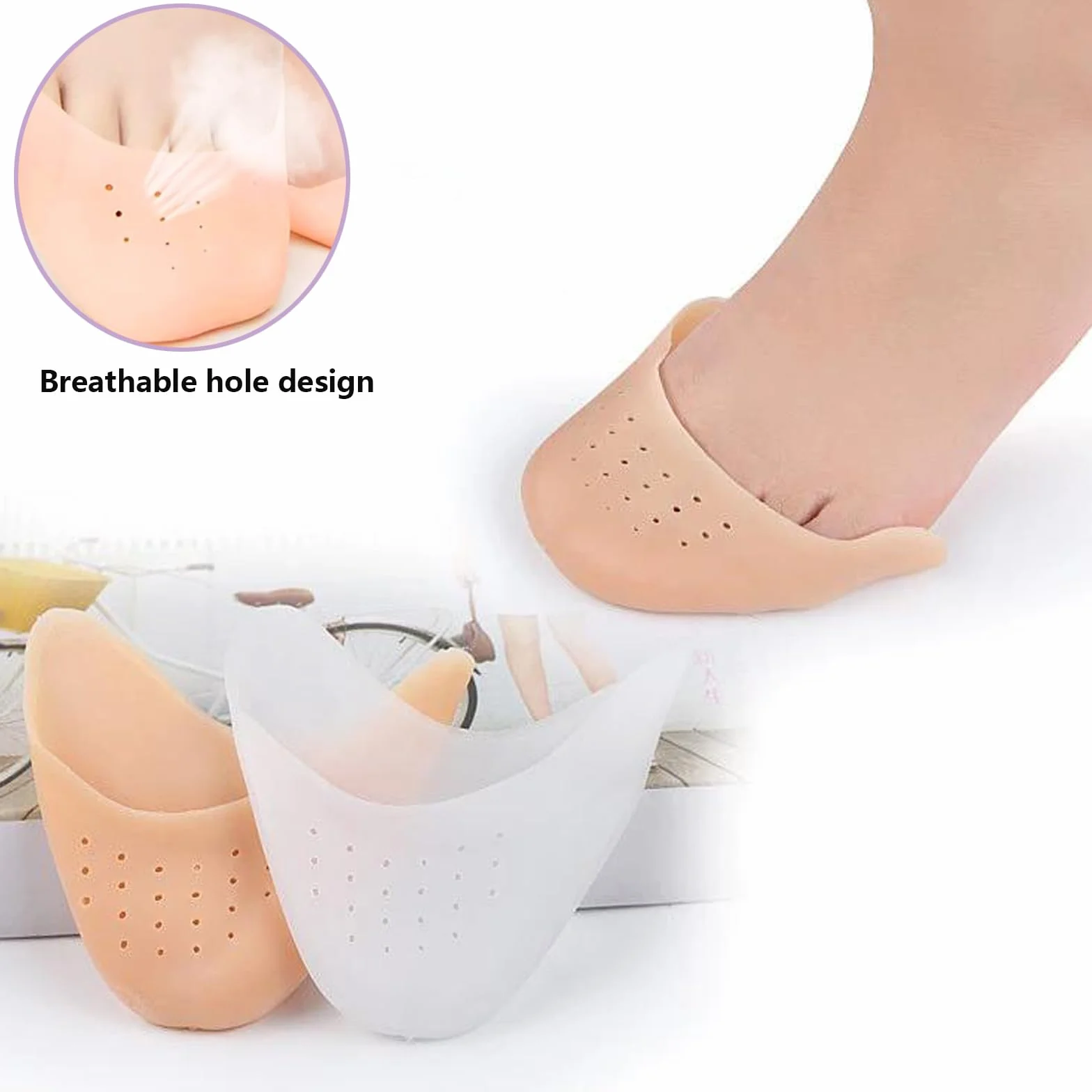 Salvapunte in Silicone Gel Salva Punte,2 Paia Salvapunte in Silicone,Piede Suggerimento Manicotto Per Proteggere Piedi,Copri Dita Salvapunta per Scarpe a Punta Ballet e Danza Classica