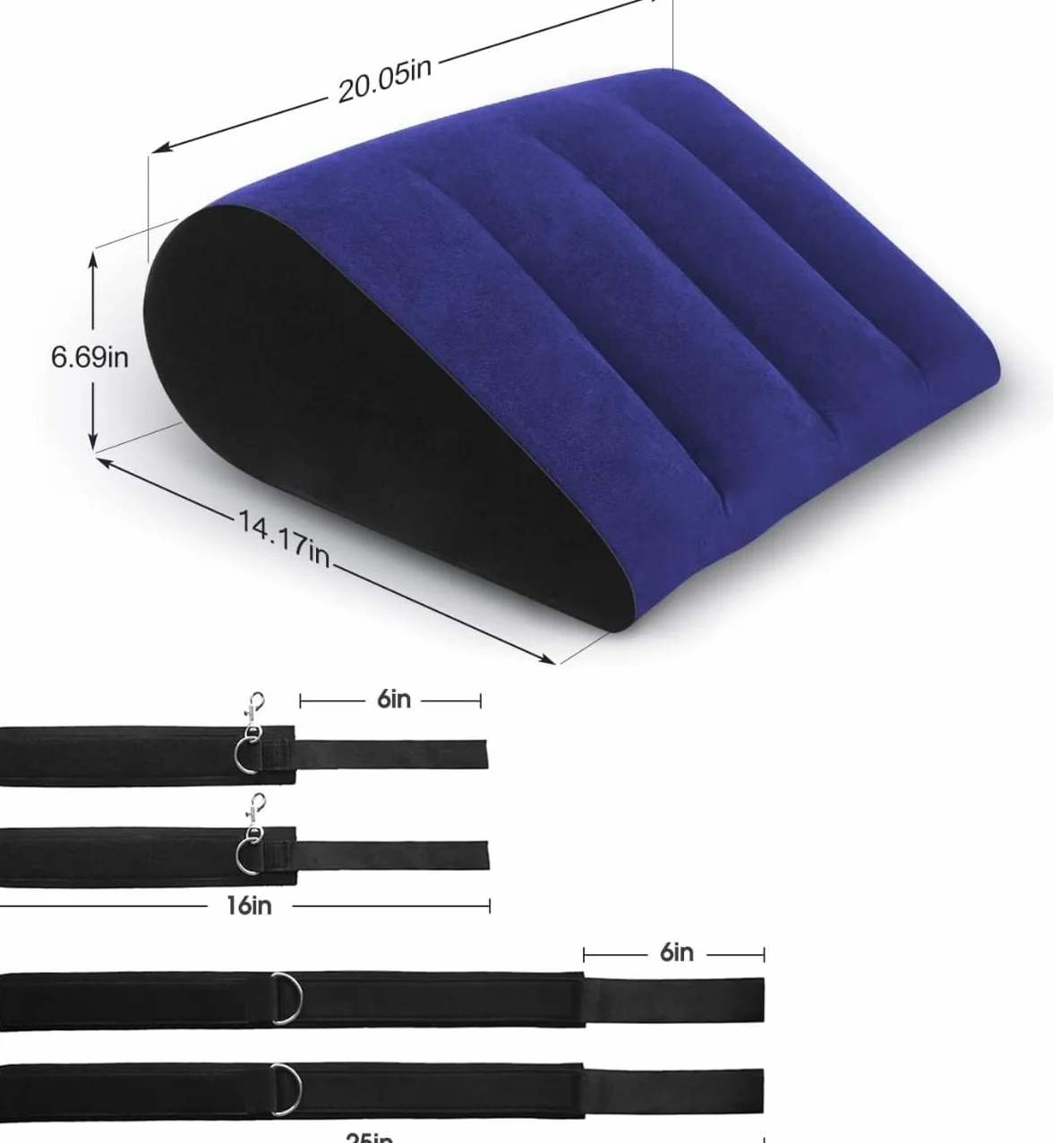 Set di Cuscini da Viaggio Gonfiabili con Manette per Godersi Le attività in Camera da Letto