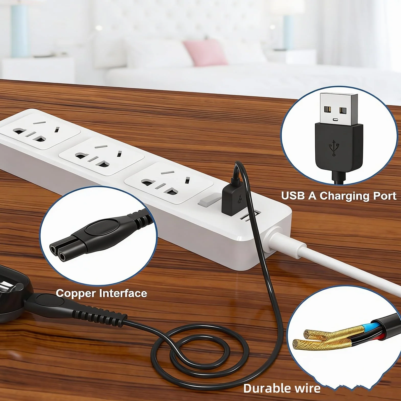Philips OneBlade 360 Caricatore Rasoio 5V USB QP2824 QP2834 QP2734 QP2724 Compatibile MG5910 MG9510 S5898 S7887