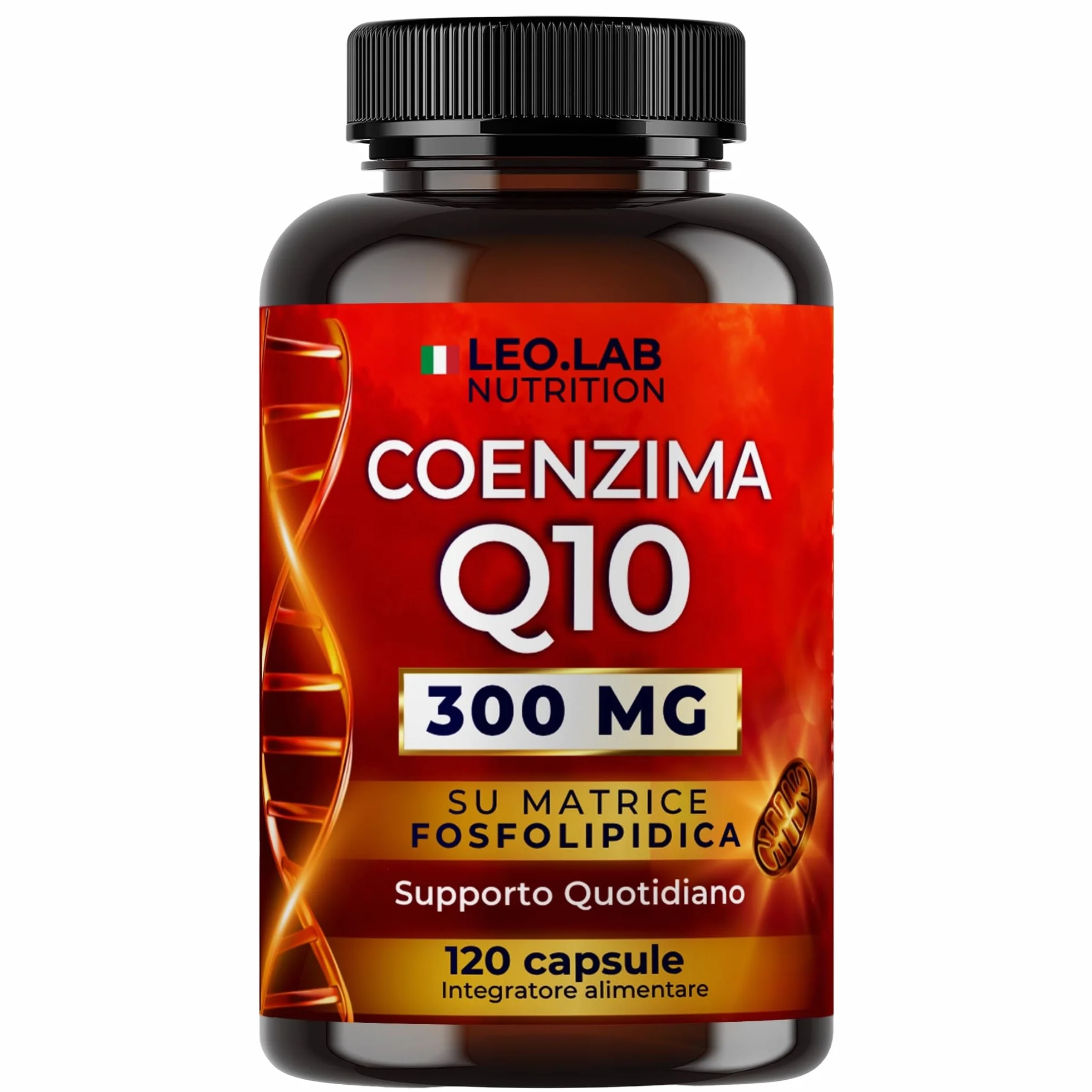 Coenzima Q10 300mg ad Alto Dosaggio 120 Capsule (4 Mesi di Scorta) - Integratore Q10 Made in Italy