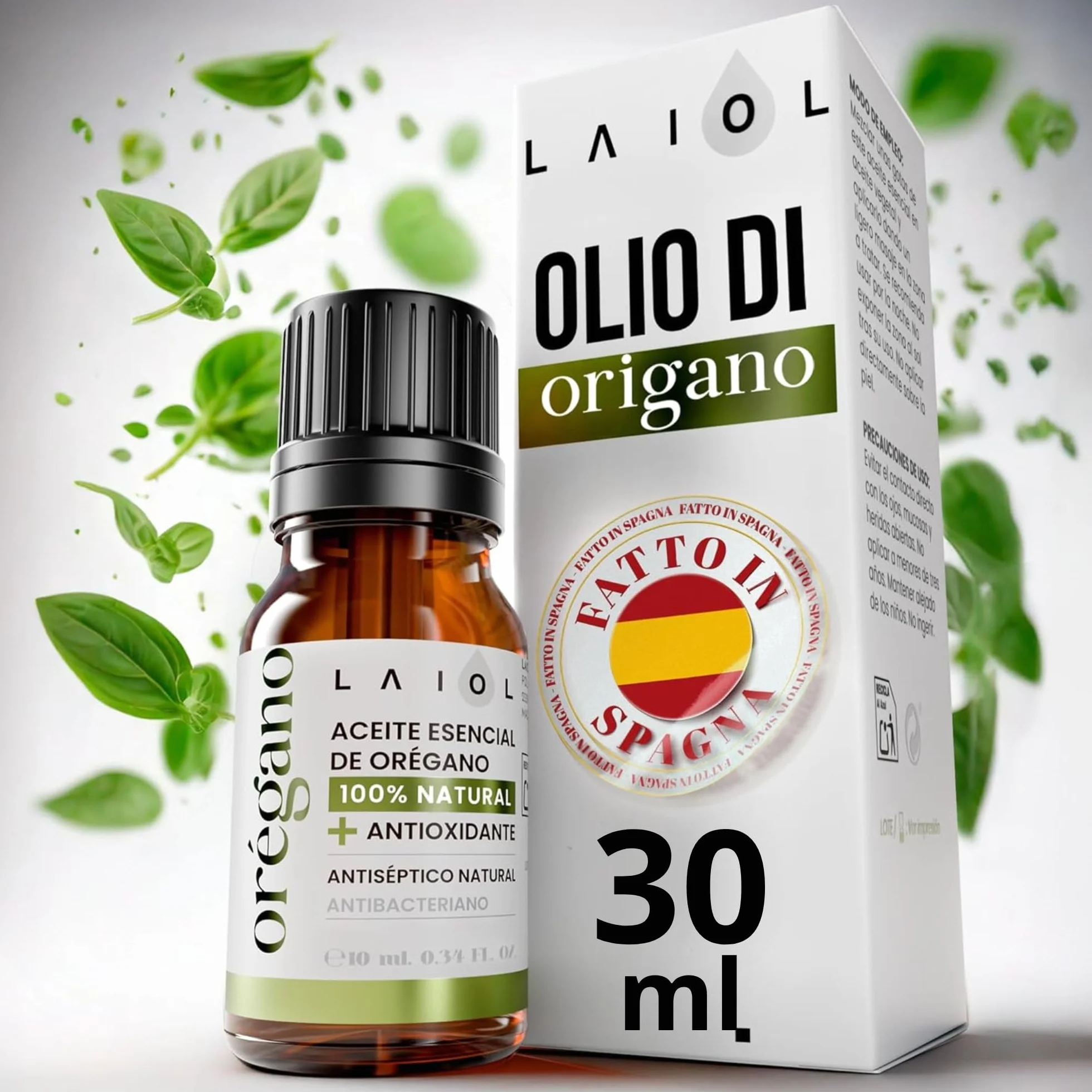 Olio di Origano 30ml Puro – Olio Essenziale Naturale per Uso Alimentare e Terapeutico – Ricco di Carvacrolo
