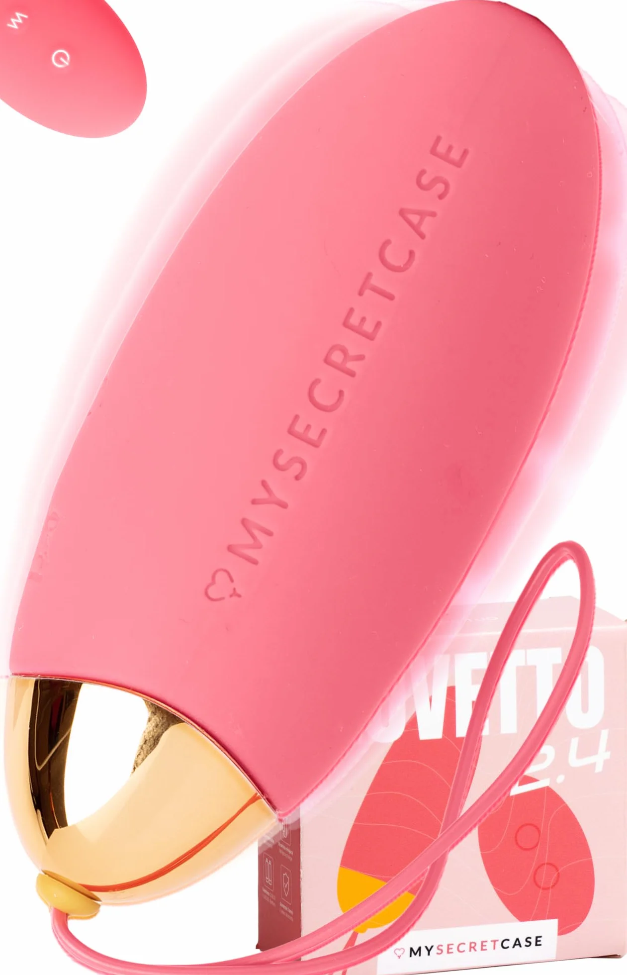 MySecretCase Ovetto Vibrante Donna Wireless Comando a Distanza 9 Vibrazioni Impermeabile Rosa