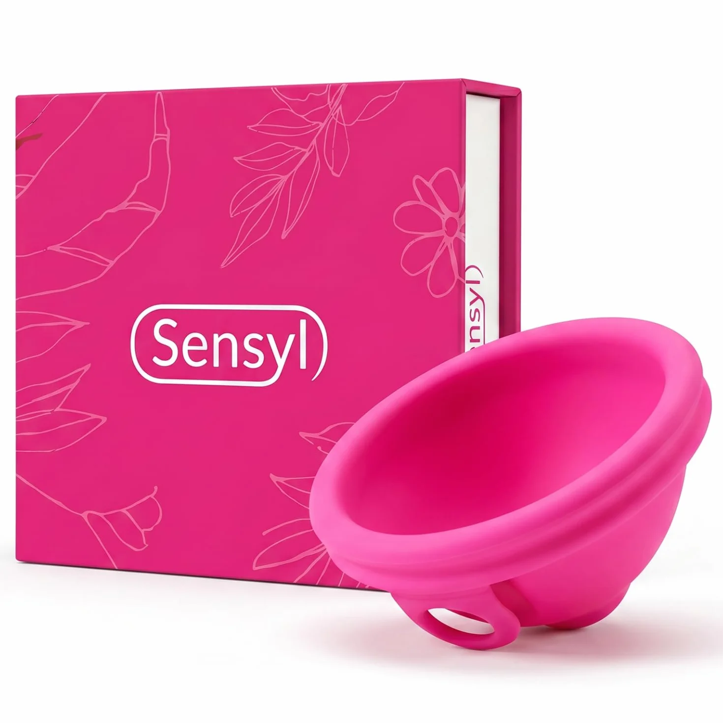 Disco Mestruale SafeLoop™ SENSYL in Silicone Medico – Ultra sottile, fino a 12 ore di protezione anche durante i rapporti – Ipoallergenico, senza BPA, taglie Regular e Small (Small)