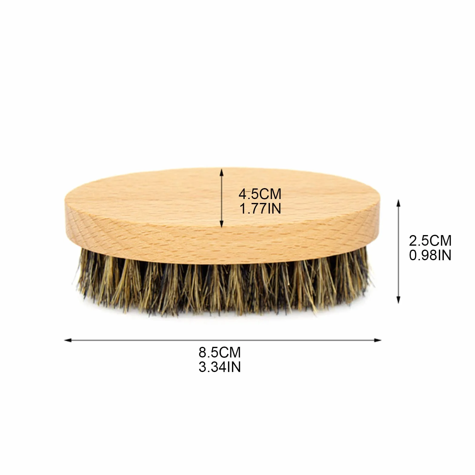 Spazzola da barba ovale con manico in legno setole di cinghiale Spazzola per barba e baffi Pettine da massaggio per uomini Strumento per la cura dei capelli del viso