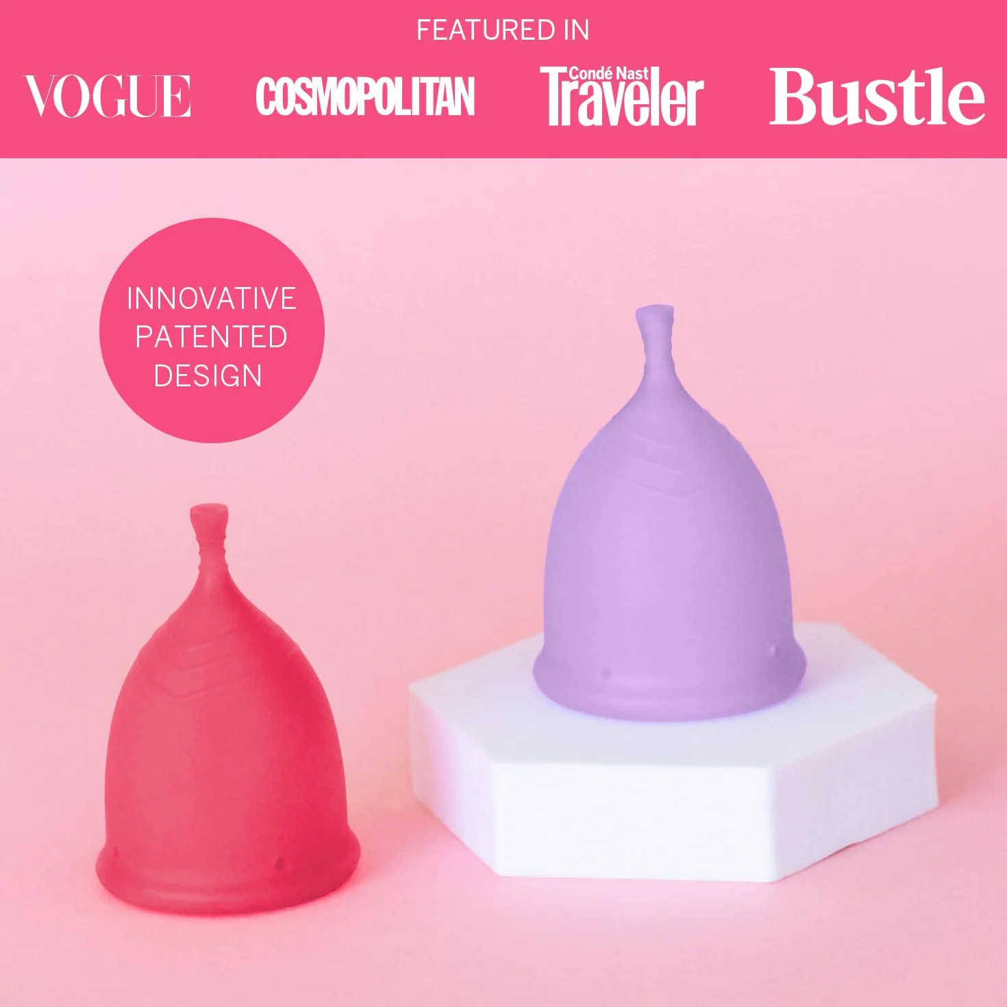 Set di 2 coppette mestruali e applicatore, senza metalli o tossine, 100% silicone di grado medico, coppetta mestruale più morbida e riutilizzabile, si inserisce come un tampone, capacità di 4 e 6