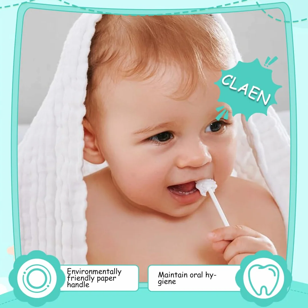 30 Pezzi Pulisci Lingua, Spazzolino Monouso Sterilizzati per Bambini, Baby Mouth Cleaner, Spazzolino da Denti Portatile per Bambini, Spazzolino per Dentini con Setole Morbide