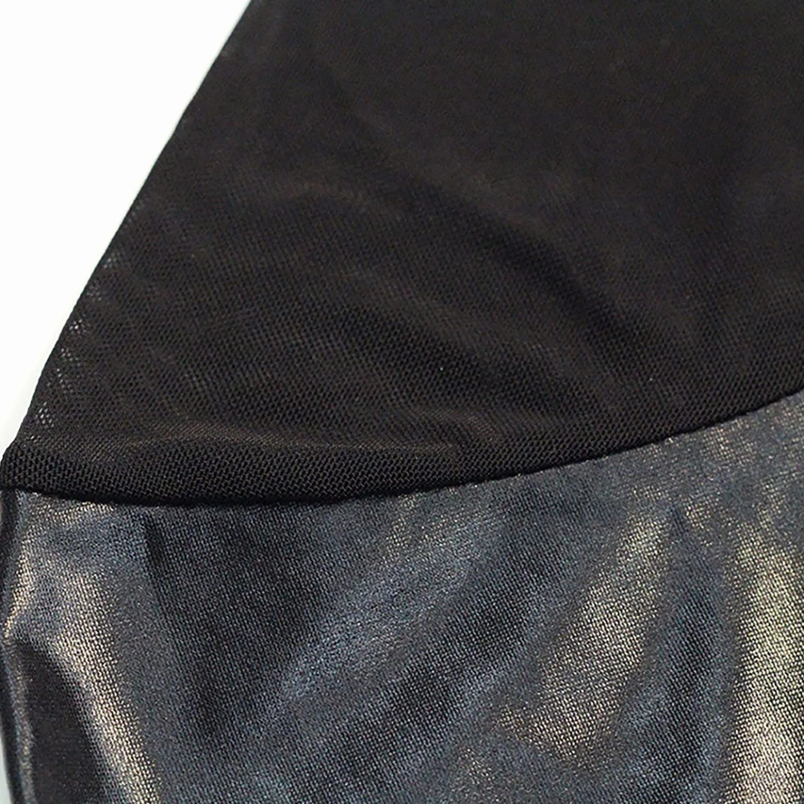 Body da donna con effetto bagnato a maniche lunghe da equitazione sexy corpetto curva babydoll