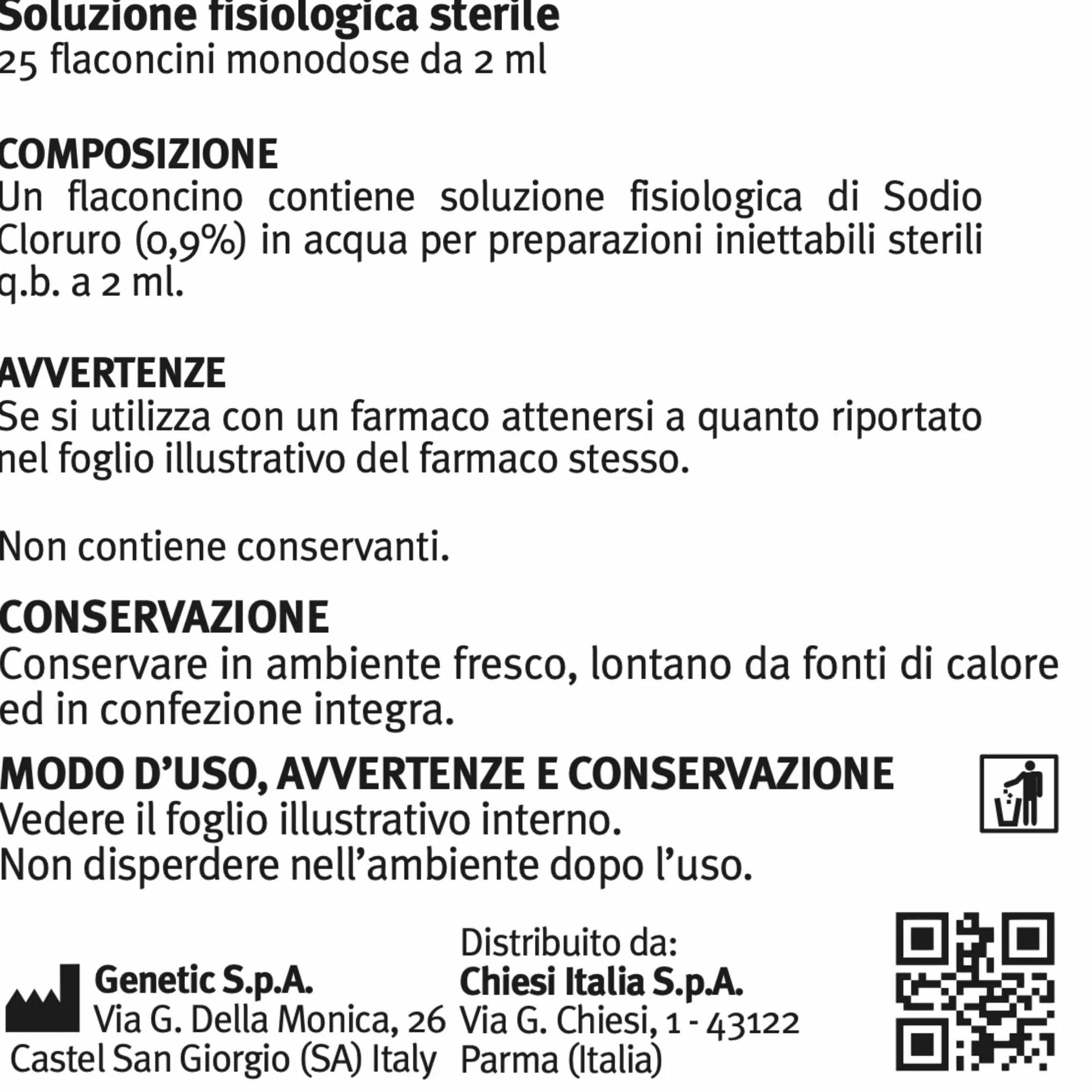 Clenny A Soluzione Fisiologica Sterile Predosata per Aerosolterapia 25 Flaconcini Monouso 2ml
