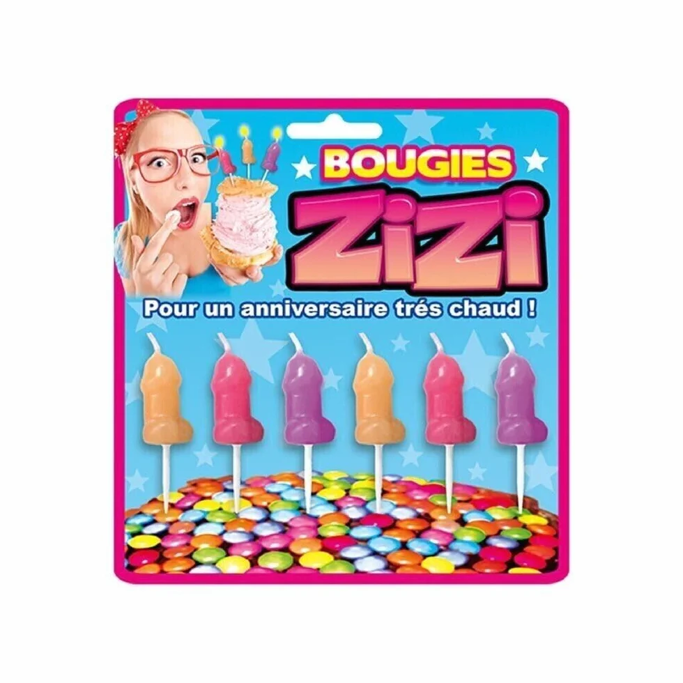 6 candeline colorate a forma di pisello per torta di compleanno sexy hot party gadget per adulti 18+