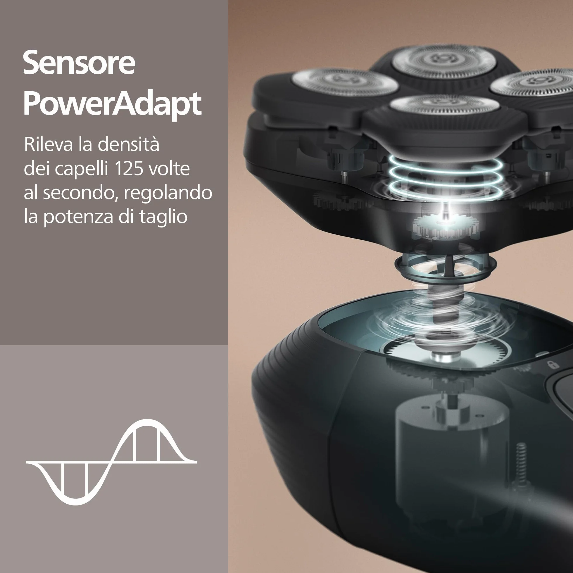 Philips Serie 5000 Rasoio uomo donna HS5980/15 testina flessibile 360° lame ComfortCut