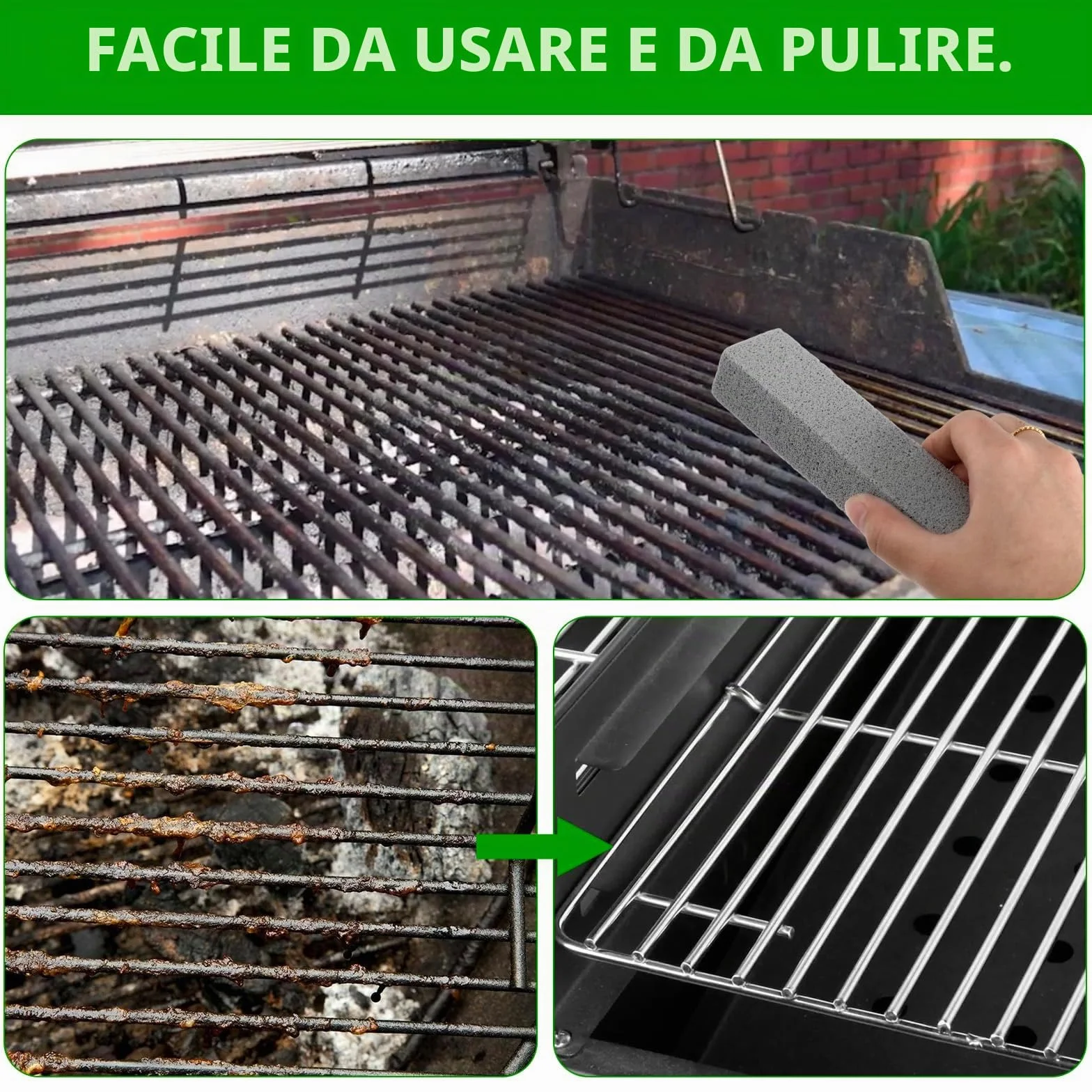 Pomice Extra Forte 6 Pezzi – Blocco Pulente WC Ceramica Bianca, Strumento Pulizia Bagno e Grill